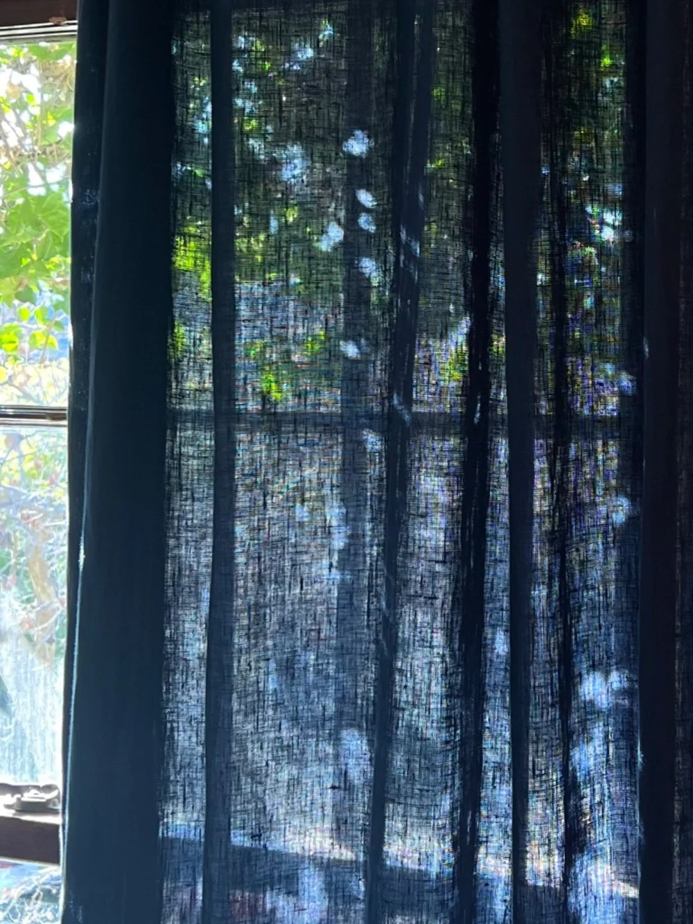 100% Linen Curtains - Long, Blue